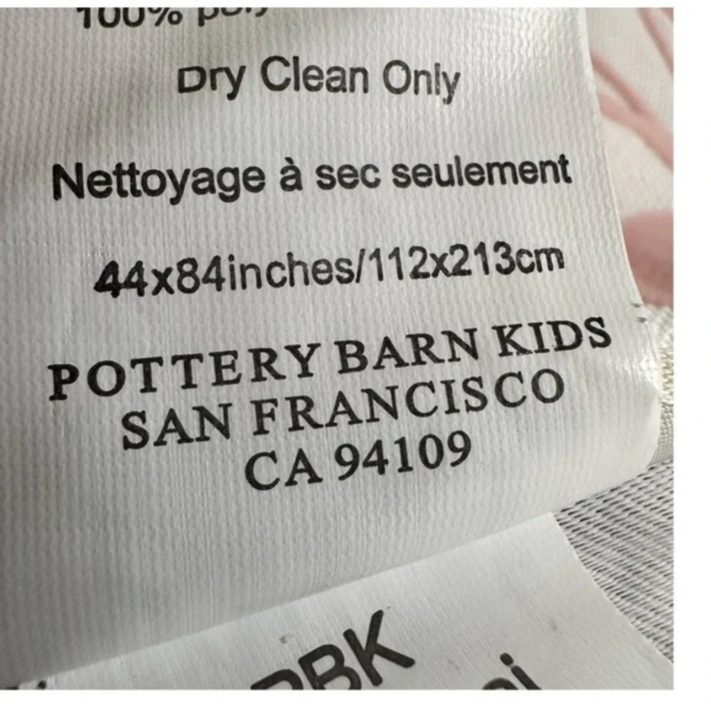 Pottery‎ Barn Kids Pink Floral Flocked Blackout Curtain Panel 44x84